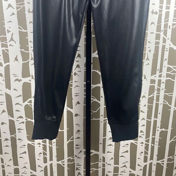 Sundays Brasada NEW $216 Faux Leather Joggers sz M Black - Picture 7 of 13